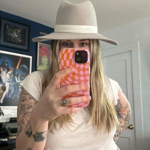 Janessa Leone light grey wool hat